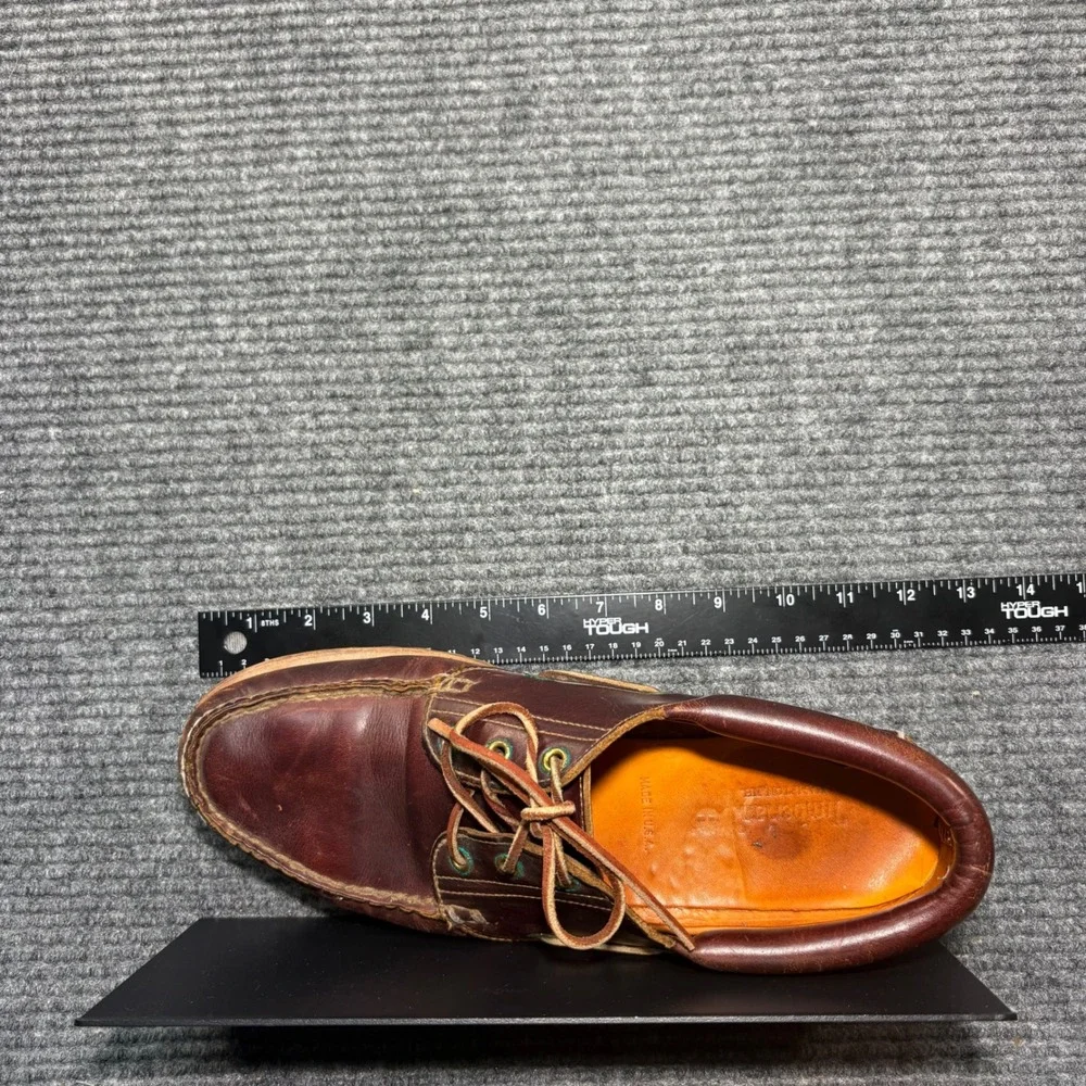Timberland 3-Eye Classic Lug Boat Shoes Burgundy Leather Mens 11.5 M USA 50009